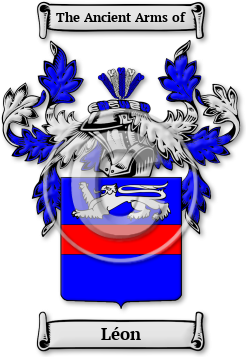 Léon Family Crest Download (jpg) Legacy Series - 150 DPI