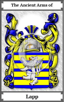 Lapp Family Crest Download (JPG)  Book Plated - 150 DPI