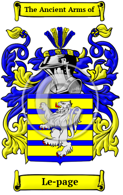 Le-page Family Crest Download (JPG) Heritage Series - 300 DPI
