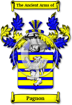 Pagnon Family Crest Download (jpg) Legacy Series - 150 DPI
