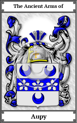 Aupy Family Crest Download (JPG)  Book Plated - 150 DPI