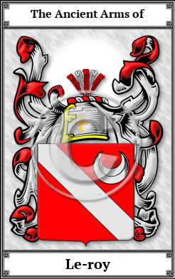 Le-roy Family Crest Download (JPG)  Book Plated - 150 DPI