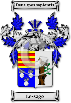 Le-sage Family Crest Download (jpg) Legacy Series - 150 DPI