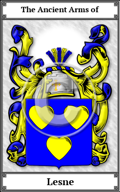 Lesne Family Crest Download (JPG) Book Plated - 600 DPI