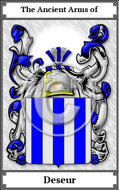 Deseur Family Crest Download (JPG)  Book Plated - 150 DPI