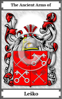 Leško Family Crest Download (JPG)  Book Plated - 150 DPI