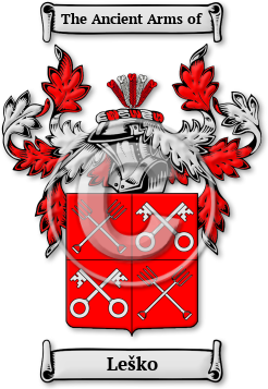 Leško Family Crest Download (jpg) Legacy Series - 150 DPI