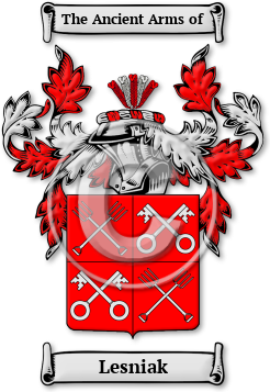 Lesniak Family Crest Download (jpg) Legacy Series - 150 DPI