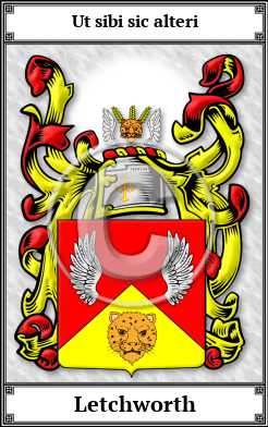Letchworth Family Crest Download (JPG)  Book Plated - 150 DPI