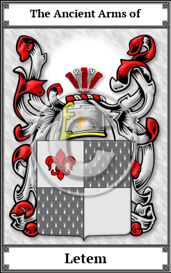 Letem Family Crest Download (JPG)  Book Plated - 150 DPI