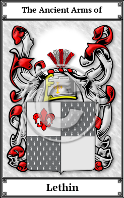 Lethin Family Crest Download (JPG)  Book Plated - 150 DPI