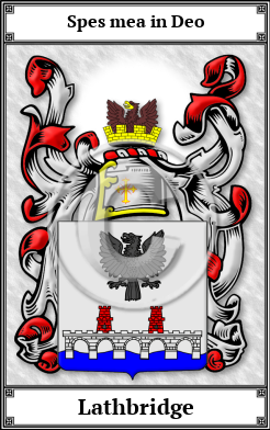 Lathbridge Family Crest Download (JPG) Book Plated - 600 DPI