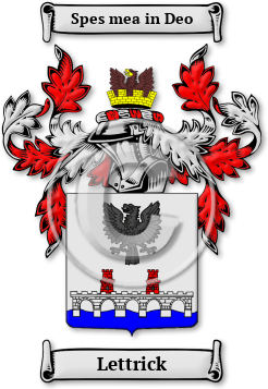 Lettrick Family Crest Download (jpg) Legacy Series - 150 DPI