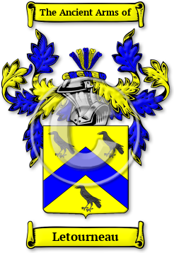 Letourneau Family Crest Download (jpg) Legacy Series - 150 DPI