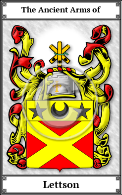 Lettson Family Crest Download (JPG)  Book Plated - 150 DPI