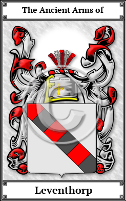 Leventhorp Family Crest Download (JPG) Book Plated - 600 DPI