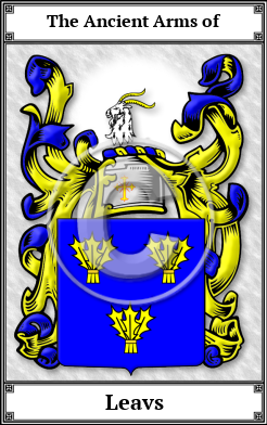 Leavs Family Crest Download (JPG)  Book Plated - 150 DPI