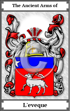 L'eveque Family Crest Download (JPG)  Book Plated - 150 DPI