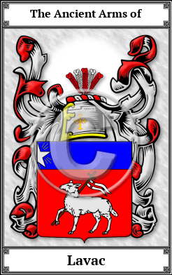 Lavac Family Crest Download (JPG) Book Plated - 600 DPI