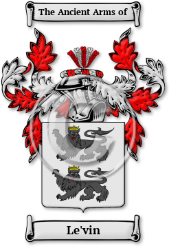 Le'vin Family Crest Download (jpg) Legacy Series - 150 DPI