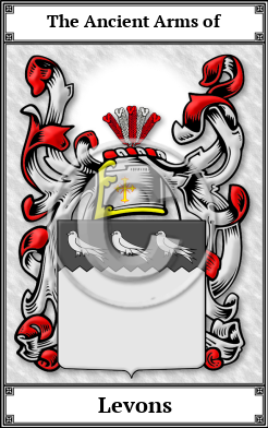 Levons Family Crest Download (JPG) Book Plated - 600 DPI