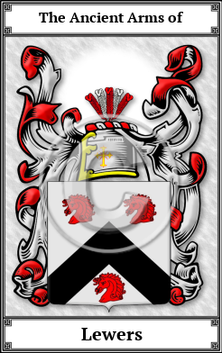Lewers Family Crest Download (JPG)  Book Plated - 150 DPI