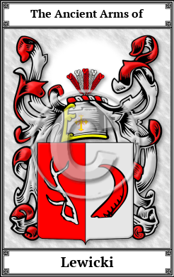 Lewicki Family Crest Download (JPG) Book Plated - 600 DPI