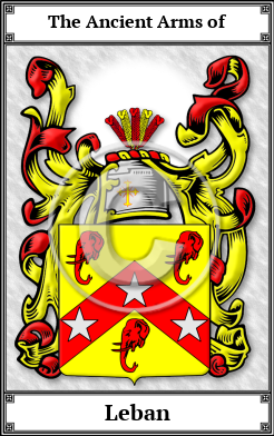 Leban Family Crest Download (JPG)  Book Plated - 150 DPI