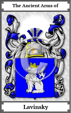Lavinsky Family Crest Download (JPG)  Book Plated - 150 DPI