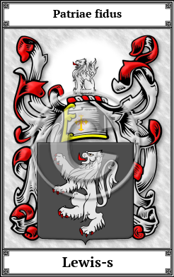 Lewis-s Family Crest Download (JPG)  Book Plated - 150 DPI