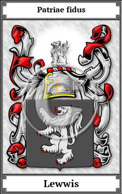 Lewwis Family Crest Download (JPG)  Book Plated - 150 DPI