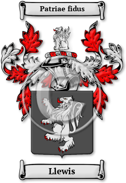 Llewis Family Crest Download (JPG) Legacy Series - 600 DPI