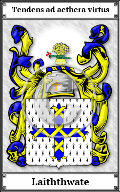 Laiththwate Family Crest Download (JPG)  Book Plated - 150 DPI