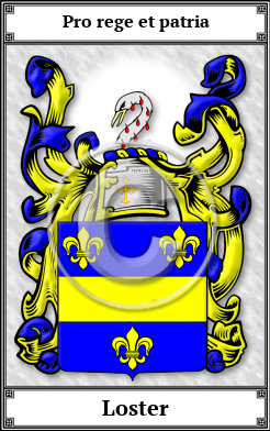 Loster Family Crest Download (JPG)  Book Plated - 150 DPI