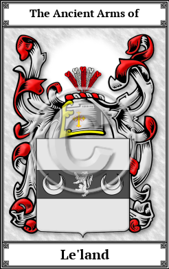 Le'land Family Crest Download (JPG) Book Plated - 600 DPI