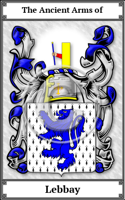 Lebbay Family Crest Download (JPG)  Book Plated - 150 DPI