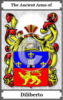 Diliberto Family Crest Download (JPG)  Book Plated - 150 DPI