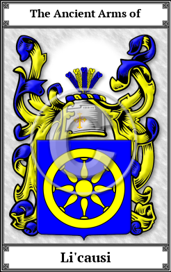 Li'causi Family Crest Download (JPG)  Book Plated - 150 DPI