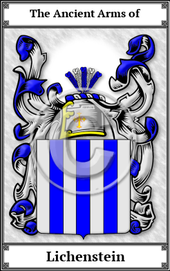 Lichenstein Family Crest Download (JPG)  Book Plated - 150 DPI