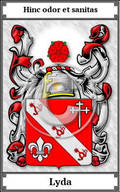 Lyda Family Crest Download (JPG)  Book Plated - 150 DPI