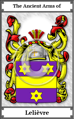 Lelièvre Family Crest Download (JPG)  Book Plated - 150 DPI