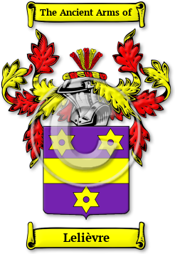 Lelièvre Family Crest Download (jpg) Legacy Series - 150 DPI