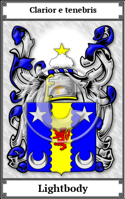 Lightbody Family Crest Download (JPG)  Book Plated - 150 DPI