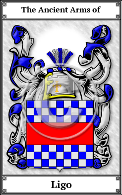 Ligo Family Crest Download (JPG) Book Plated - 600 DPI