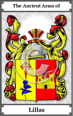 Lillas Family Crest Download (JPG) Book Plated - 600 DPI