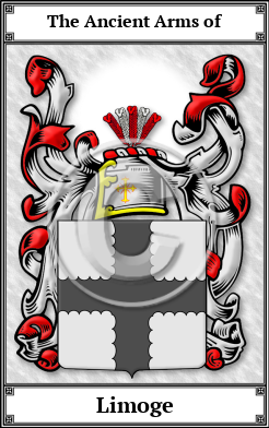 Limoge Family Crest Download (JPG)  Book Plated - 150 DPI