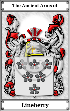 Lineberry Family Crest Download (JPG)  Book Plated - 150 DPI