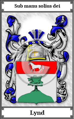 Lynd Family Crest Download (JPG)  Book Plated - 150 DPI