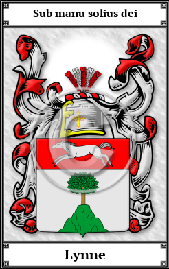 Lynne Family Crest Download (JPG)  Book Plated - 150 DPI