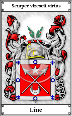 Line Family Crest Download (JPG) Book Plated - 600 DPI